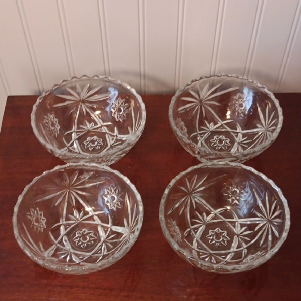 4 Star Of David salad/cereal bowls